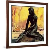 Little Mermaid Statue in Copenhagen-McConnell-Framed Giclee Print