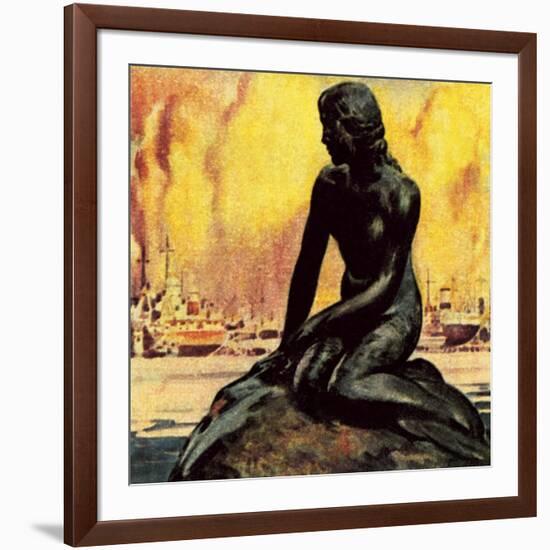 Little Mermaid Statue in Copenhagen-McConnell-Framed Giclee Print