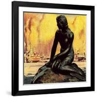 Little Mermaid Statue in Copenhagen-McConnell-Framed Giclee Print