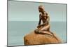 Little Mermaid Statue-null-Mounted Art Print