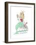 Little Mermaid with Brush and Mirror-Effie Zafiropoulou-Framed Giclee Print