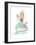 Little Mermaid with Brush and Mirror-Effie Zafiropoulou-Framed Giclee Print