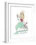 Little Mermaid with Brush and Mirror-Effie Zafiropoulou-Framed Giclee Print