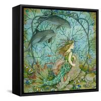 Little Mermaid-Linda Ravenscroft-Framed Stretched Canvas