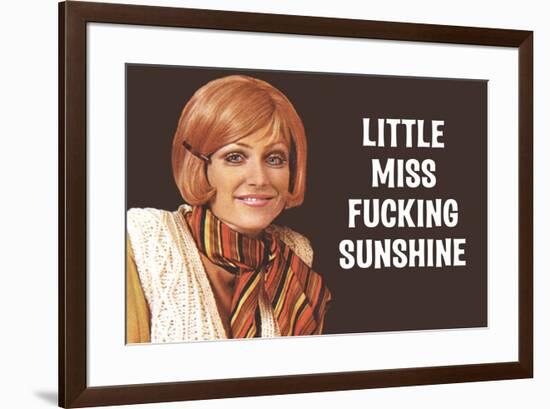 Little Miss F*cking Sunshine Funny Art Poster Print-Ephemera-Framed Poster