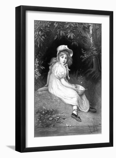 Little Miss Muffet, 19th Century-null-Framed Giclee Print