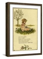 Little Miss Muffet illustrated-Kate Greenaway-Framed Giclee Print