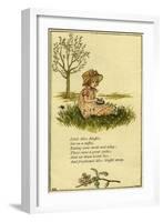 Little Miss Muffet illustrated-Kate Greenaway-Framed Giclee Print