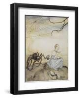 Little Miss Muffet-Arthur Rackham-Framed Giclee Print