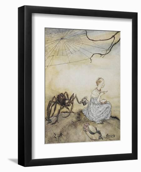 Little Miss Muffet-Arthur Rackham-Framed Giclee Print