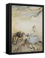 Little Miss Muffet-Arthur Rackham-Framed Stretched Canvas