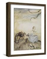 Little Miss Muffet-Arthur Rackham-Framed Giclee Print