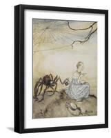 Little Miss Muffet-Arthur Rackham-Framed Giclee Print