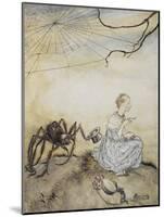 Little Miss Muffet-Arthur Rackham-Mounted Giclee Print