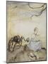 Little Miss Muffet-Arthur Rackham-Mounted Giclee Print