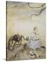 Little Miss Muffet-Arthur Rackham-Stretched Canvas