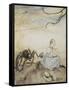 Little Miss Muffet-Arthur Rackham-Framed Stretched Canvas