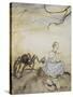 Little Miss Muffet-Arthur Rackham-Stretched Canvas