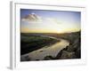 Little Missouri River at Sunset in Theodore Roosevelt National Park, North Dakota, USA-Chuck Haney-Framed Photographic Print