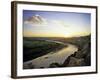 Little Missouri River at Sunset in Theodore Roosevelt National Park, North Dakota, USA-Chuck Haney-Framed Photographic Print