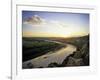 Little Missouri River at Sunset in Theodore Roosevelt National Park, North Dakota, USA-Chuck Haney-Framed Photographic Print