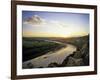Little Missouri River at Sunset in Theodore Roosevelt National Park, North Dakota, USA-Chuck Haney-Framed Photographic Print