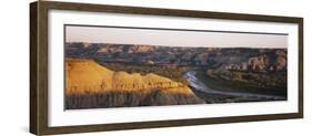 Little Missouri River, Badlands, Theodore Roosevelt National Park, North Dakota, USA-null-Framed Photographic Print