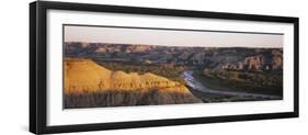 Little Missouri River, Badlands, Theodore Roosevelt National Park, North Dakota, USA-null-Framed Photographic Print