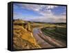 Little Missouri River in Theodore Roosevelt National Park, North Dakota, USA-Chuck Haney-Framed Stretched Canvas