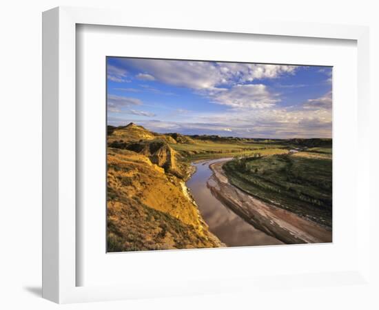 Little Missouri River in Theodore Roosevelt National Park, North Dakota, USA-Chuck Haney-Framed Photographic Print