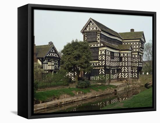 Little Moreton Hall, Cheshire, England, United Kingdom, Europe-Scholey Peter-Framed Stretched Canvas