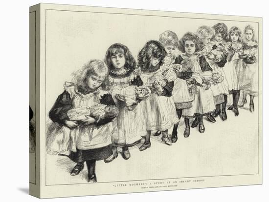 Little Mothers, a Study at an Infant School-Charles Paul Renouard-Stretched Canvas