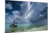 Little Motor Boat in the Turquoise Waters of the Ant Atoll, Pohnpei, Micronesia, Pacific-Michael Runkel-Mounted Photographic Print