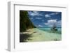 Little Motor Boat in the Turquoise Waters of the Ant Atoll, Pohnpei, Micronesia, Pacific-Michael Runkel-Framed Photographic Print