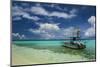 Little Motor Boat in the Turquoise Waters of the Ant Atoll, Pohnpei, Micronesia, Pacific-Michael Runkel-Mounted Photographic Print