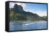 Little Motorboat Cruising Before, Naviti Island, Yasawas, Fiji, South Pacific, Pacific-Michael Runkel-Framed Stretched Canvas