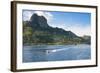 Little Motorboat Cruising Before, Naviti Island, Yasawas, Fiji, South Pacific, Pacific-Michael Runkel-Framed Photographic Print