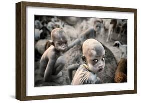 Little Mundari Shepherd-Trevor Cole-Framed Photographic Print
