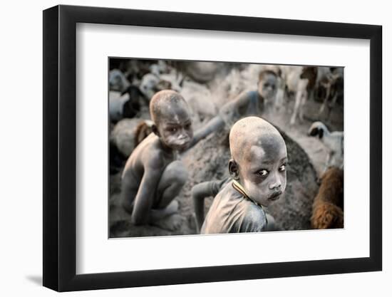 Little Mundari Shepherd-Trevor Cole-Framed Photographic Print