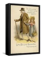 Little Nell and Her Grandfather, from the Old Curiosity Shop-Charles Dickens-Framed Stretched Canvas