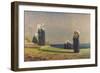 Little Nuns by the Sea (Monachine in Riva Al Mare)-Vincenzo Cabianca-Framed Premium Giclee Print