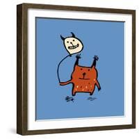 Little Orange Monsters-Carla Martell-Framed Giclee Print