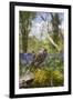 Little Owl in Bluebell Wood-null-Framed Photographic Print