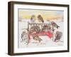 Little Owls on Twig Bench, 1999-E.B. Watts-Framed Giclee Print