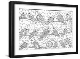 Little Paisley Birdies-Hello Angel-Framed Giclee Print
