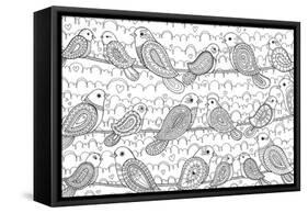 Little Paisley Birdies-Hello Angel-Framed Stretched Canvas