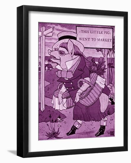 Little pig went to-Walter Crane-Framed Giclee Print