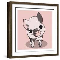 Little Pig-Enrique Rodriguez Jr.-Framed Art Print