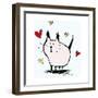 Little Pink Cat-Carla Martell-Framed Premium Giclee Print