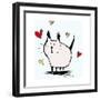 Little Pink Cat-Carla Martell-Framed Premium Giclee Print